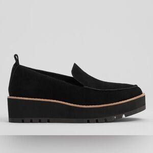 Eileen Fisher | Ells Black Suede Platform Loafer